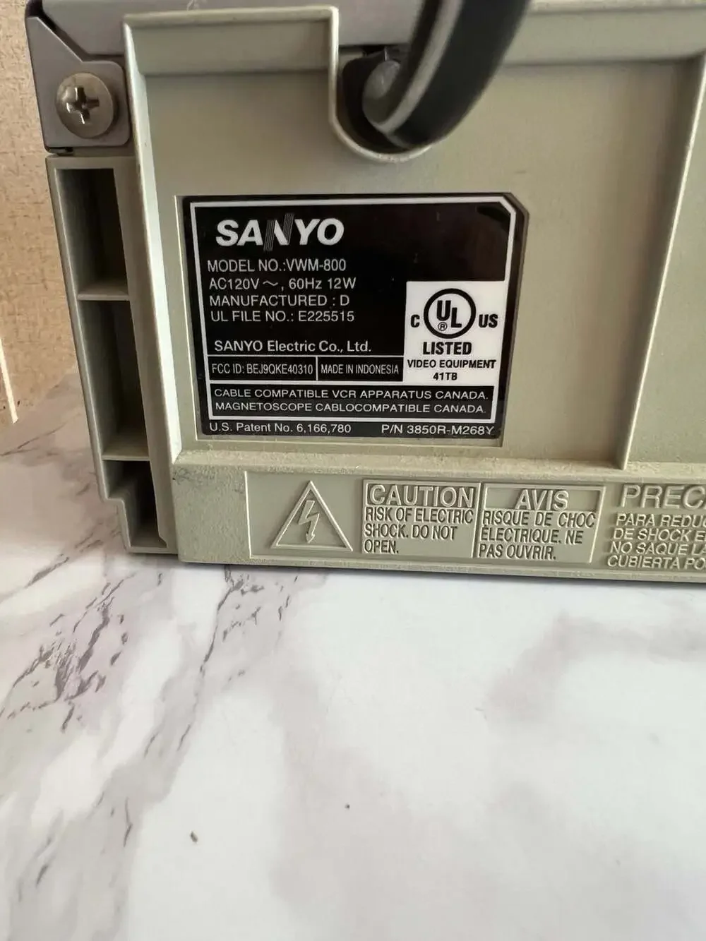VTG Sanyo VWM-800 4-Head Hi-Fi VHS VCR Player Recorder (No remote)